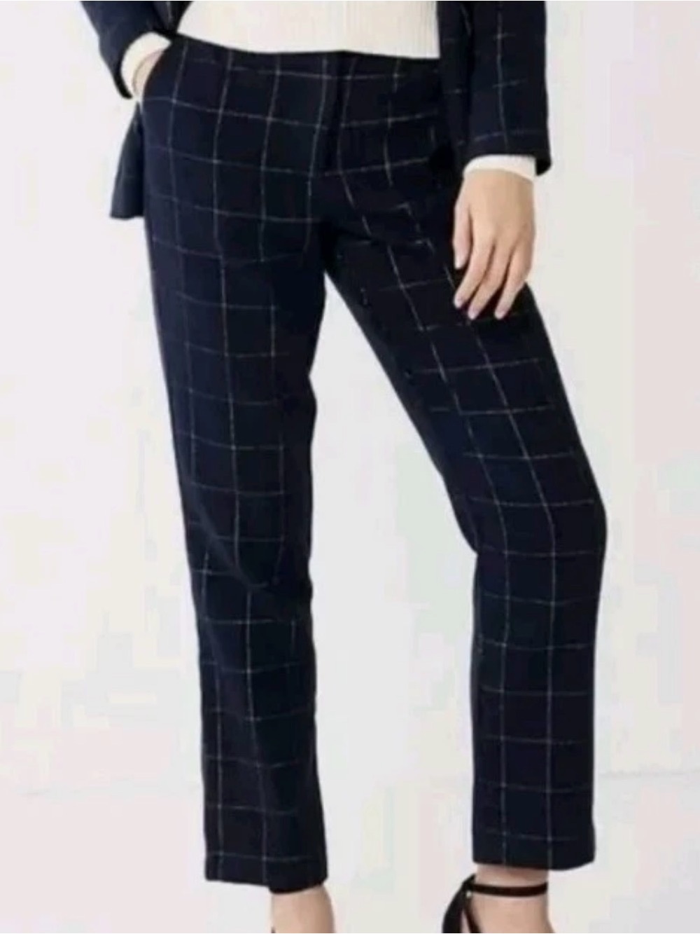 Draper James RSVP Checkered Pants in Blue Size 4/6 NWT